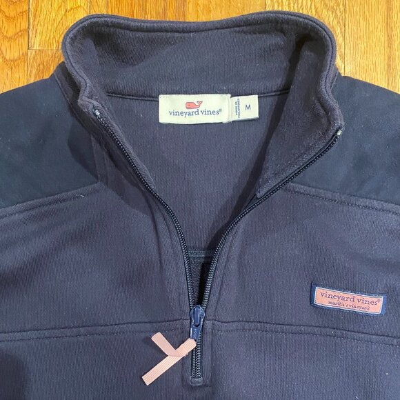 Vineyard Vines Women's Quarter-Zip Navy Sweatshirt Pullover Size Medium - Picture 4 of 7